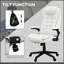 Fauteuil de bureau ergonomique en similicuir pivotant avec hauteur réglable et fonction de massage