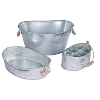 Ensemble de 3 bacs et porte-gobelets en métal BirdRock Home