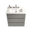 Meuble-lavabo de 30 po en gris - Silencieux, beaucoup d'espace de rangement, silencieux et lisse