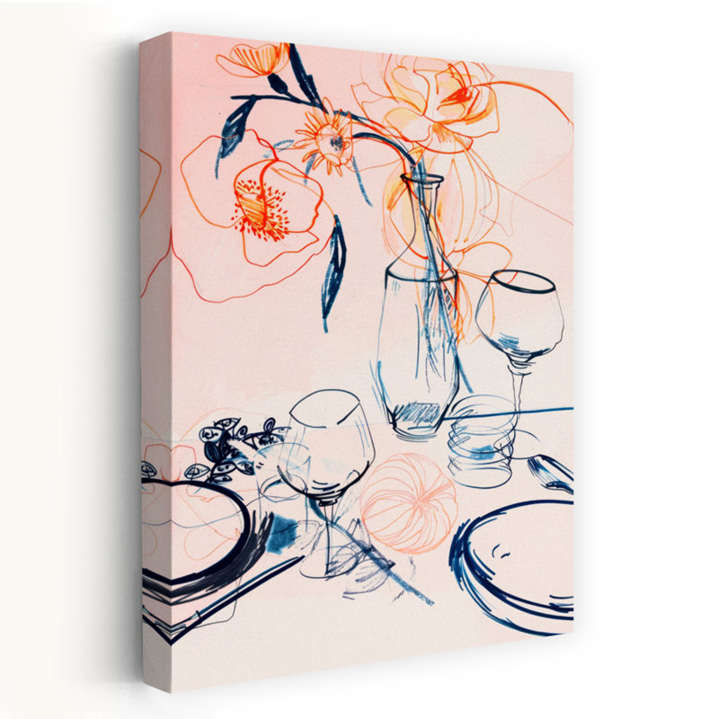 Art contemporain, art floral abstrait contemporain, H 48 po x l 32 po
