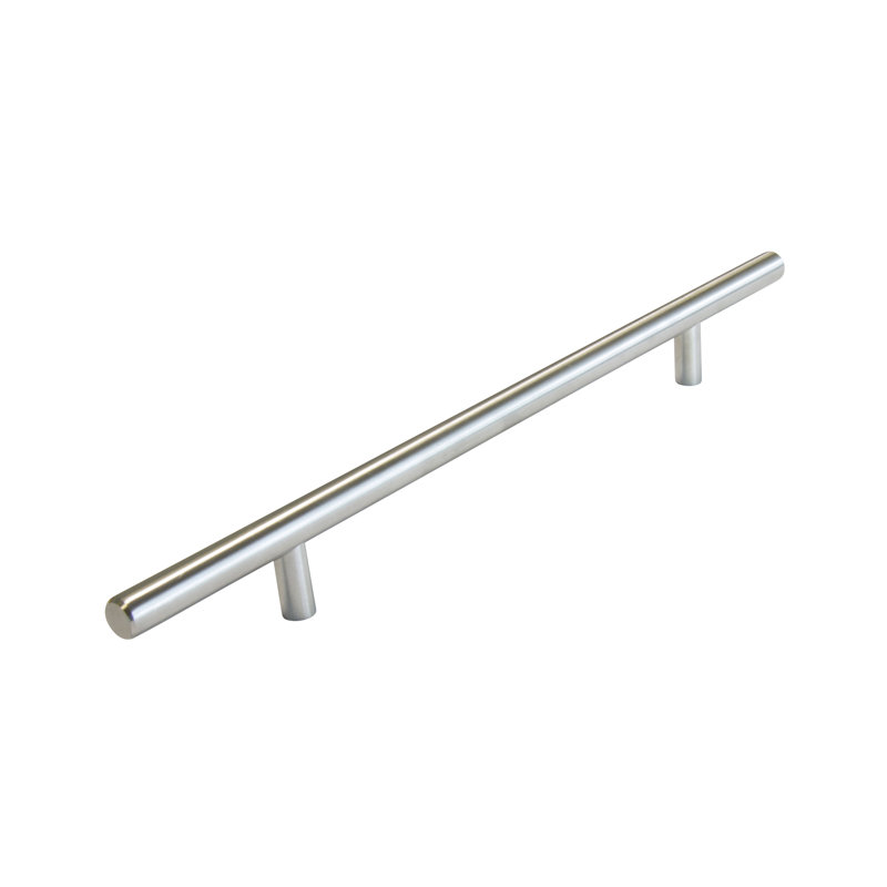 Poignée barre en T moderne, 2 1/2", Acier inoxydable brossé, 1