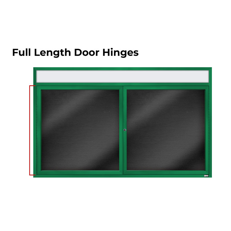 Carte à fixation murale délimitée directory cabinet, Vert thermolaqué, Deux, H 36 po x l 60 po