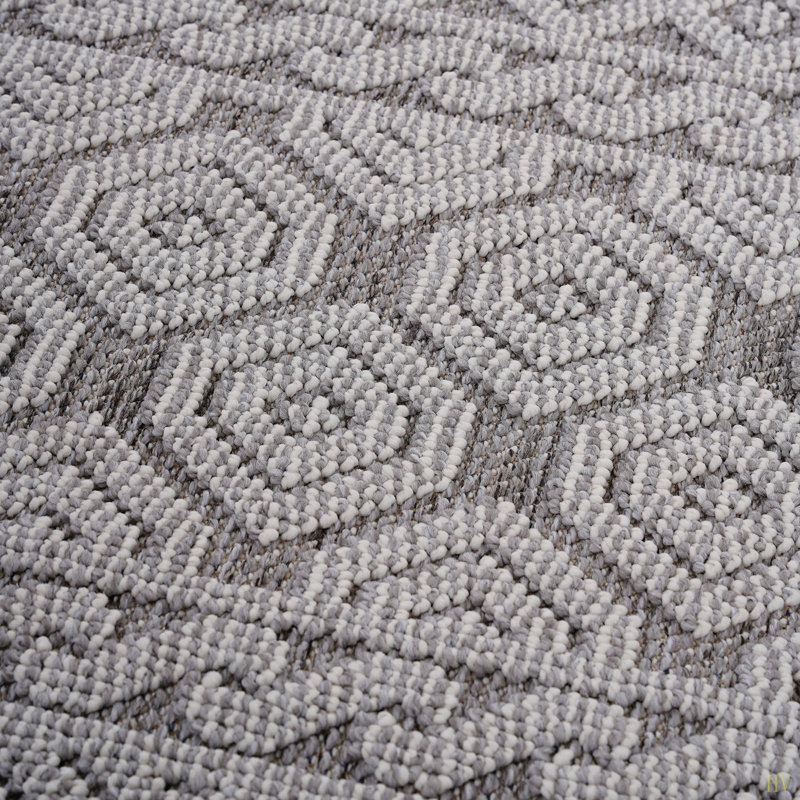 Guros Collection 8X10  Geometric Indoor / Outdoor Area Rug, Rectangle 7'9" x 10'