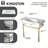 Kingston Brass Imperial 36-Inch Ceramic Console Sink with Stainless Steel Legs (8-Inch, 3-Hole)-12624315