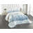 Ambesonne Teal White Bedspread X-Ray Floral-101639068