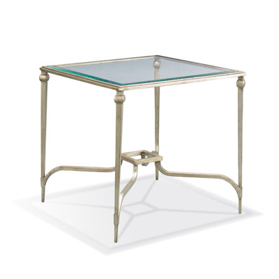 Infinity Glass Top End Table