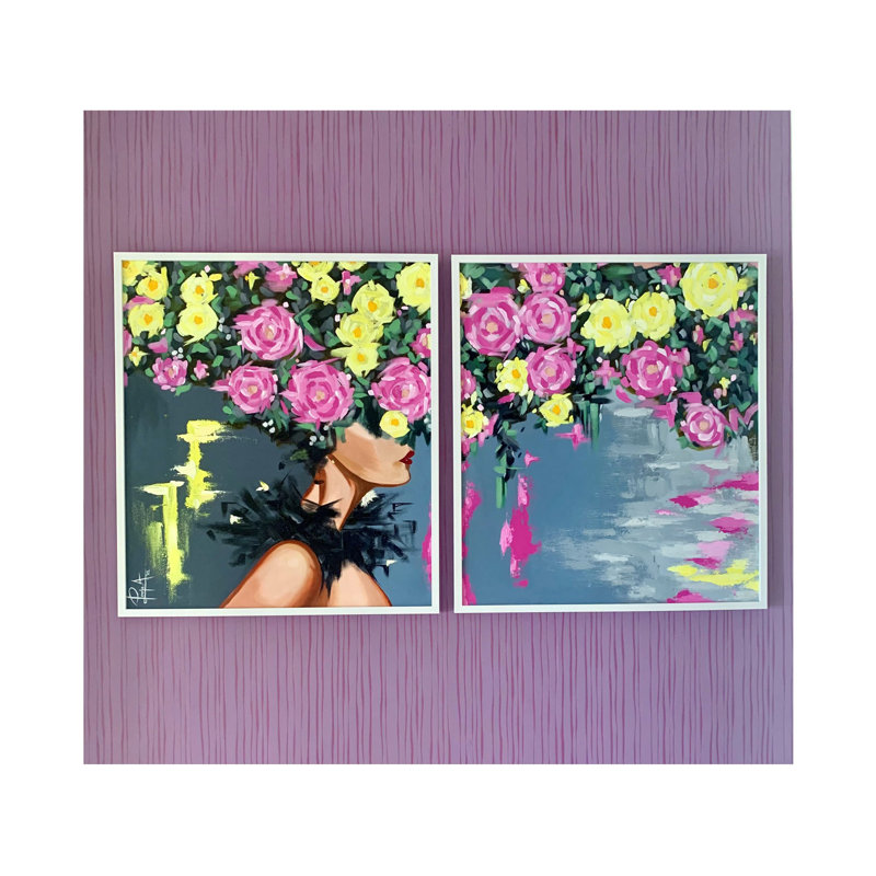 Perdus dans la beauté | Technique mixte sur toile | Décoration murale | Par Pooja Agarwal