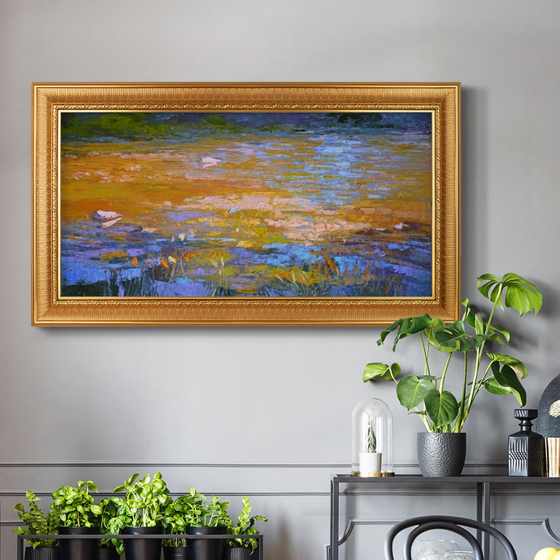 «Indian Summer», peinture sur toile à cadre unique, H 21 po x l 37 po x P 1 po