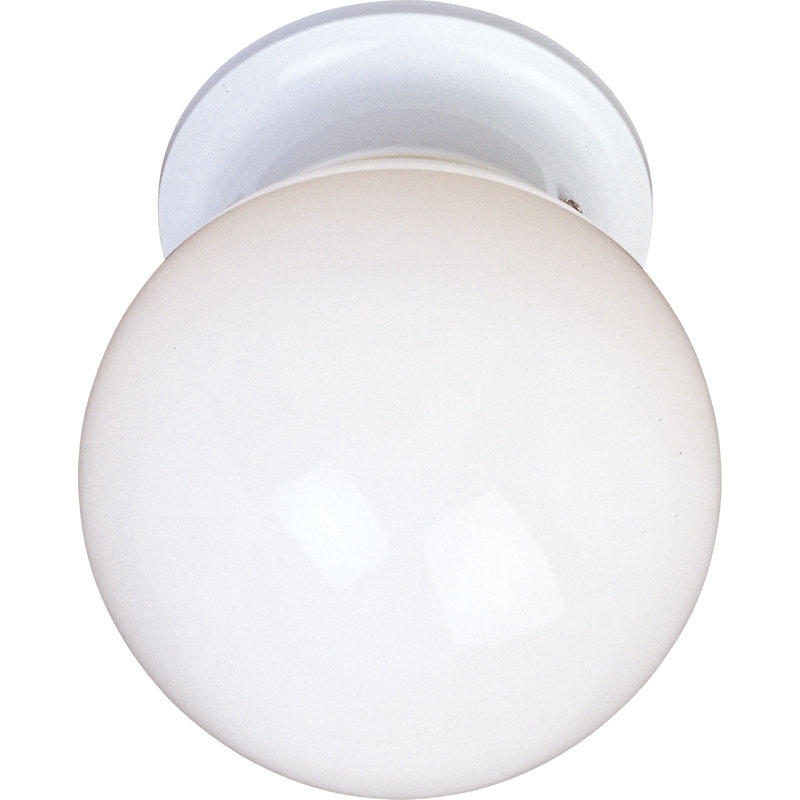 Canales Glass Flush Mount, White
