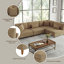 4 Seater Corduroy Corner Sofa 