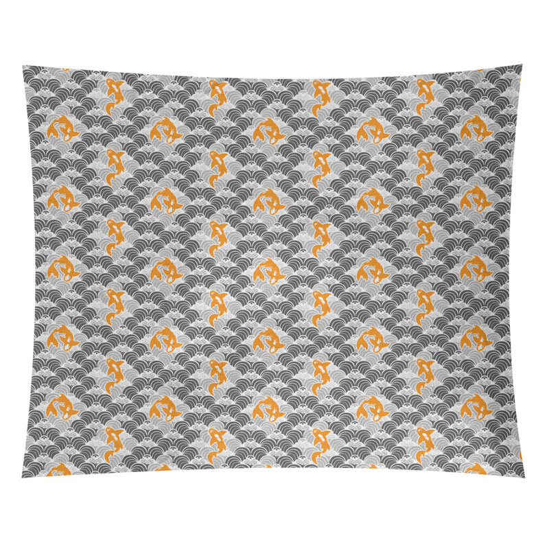Koi poissons et vagues par katelyn elizabeth tapisserie Avicia, H 27,5 po x l 37,5 po, Intérieur