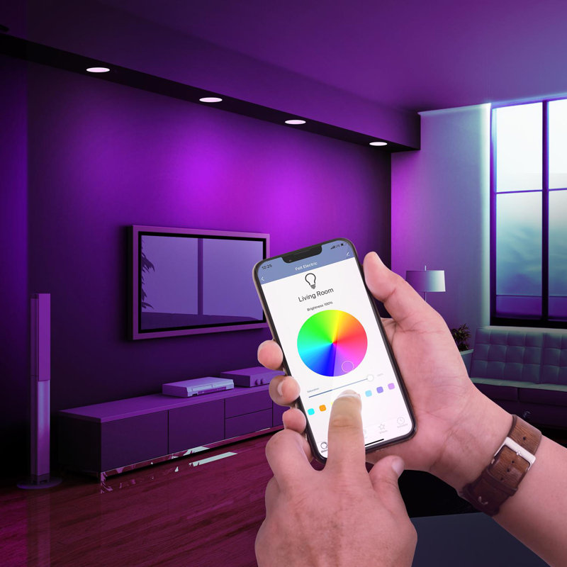 Luminaire encastré à intensité variable DEL blanc en aluminium l 5,1 po Feit Smart Home