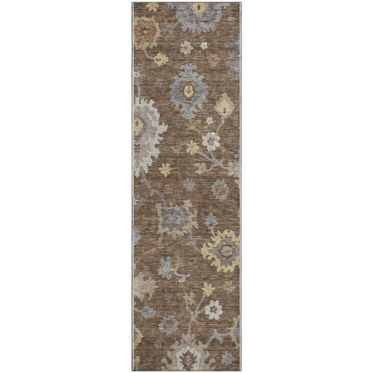 Premium Machine Washable Prisco Chocolate Rug