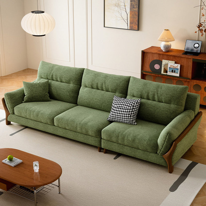 Coussin en chenille vert, H 37,4 po x l 98,43 po x P 35,83 po, Vert
