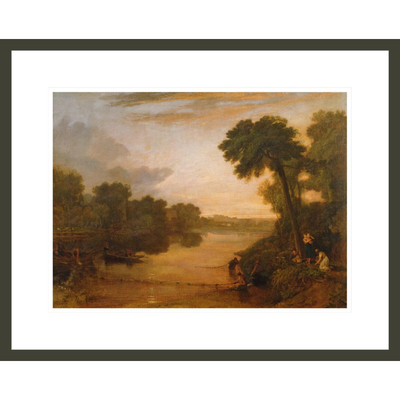 La Tamise près de Windsor par Joseph Mallord, William Turner, impression giclée encadrée, H 17,5 po x l 21,75 po