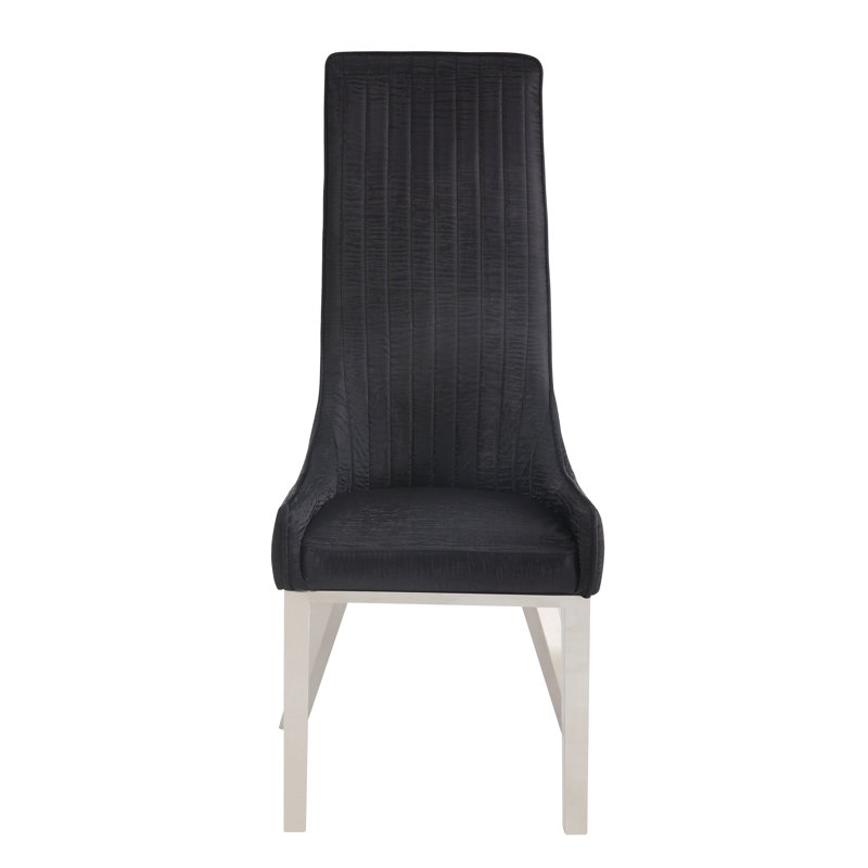 Chaise d'appoint rembourrée Cammack, Noir