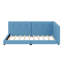 Lit plateforme tapissier en tissu de lin de conception moderne avec ports USB