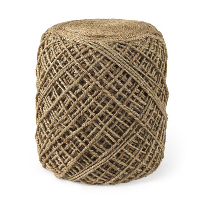 Rudolph 15.7'' Wide Round Pouf Ottoman