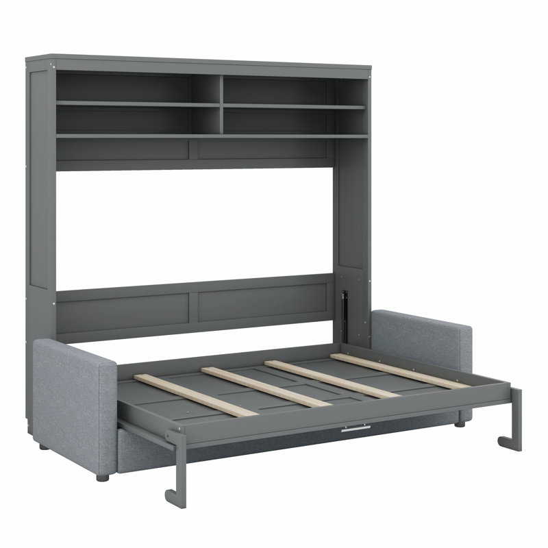 Murphy Bed Wall Bed With Sofa, Gray