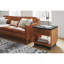 Table d'appoint 24 po, entièrement assemblée, noire avec finition bourbon