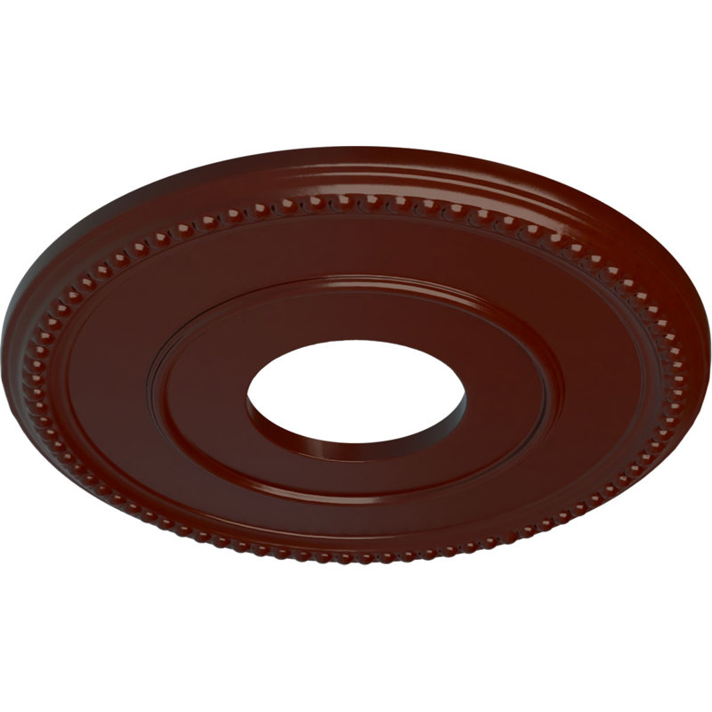 Médaillon de plafond classique Endurathane, DE 12 3/8 po x P 4 po x P 1 1/8 po (convient aux auvents jusqu'à 7 1/4 po), finition or riche peinte à la main