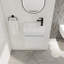 Meuble-lavabo mural 18 po avec lavabo en résine blanche et porte d'armoire à fermeture en douceur 18 po-617098336
