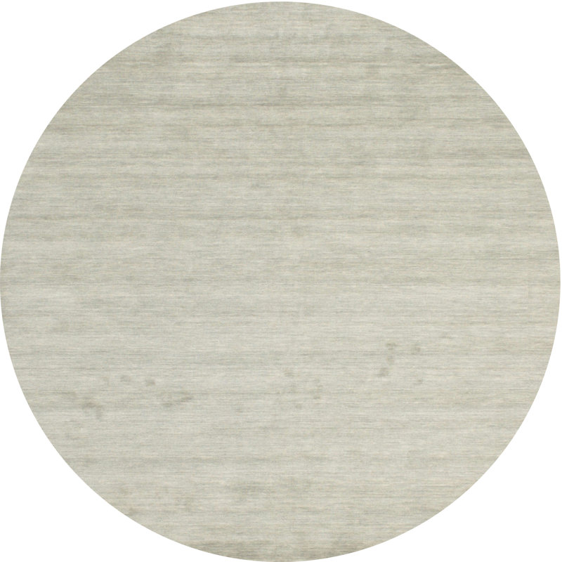 Tapis contemporain blanc cassé, Rond 6 pi