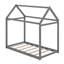 Cadre de lit bas moderne en bois massif, lit simple en forme de maison-2087727580