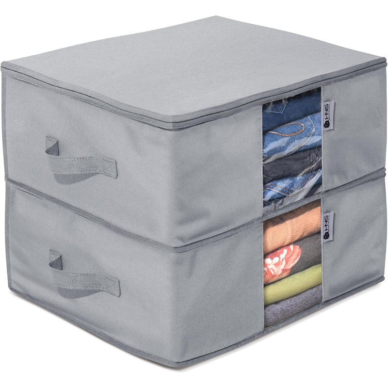 Organisateur de sac de rangement pour vêtements avec insert en cèdre pour protéger contre les mites, Gris