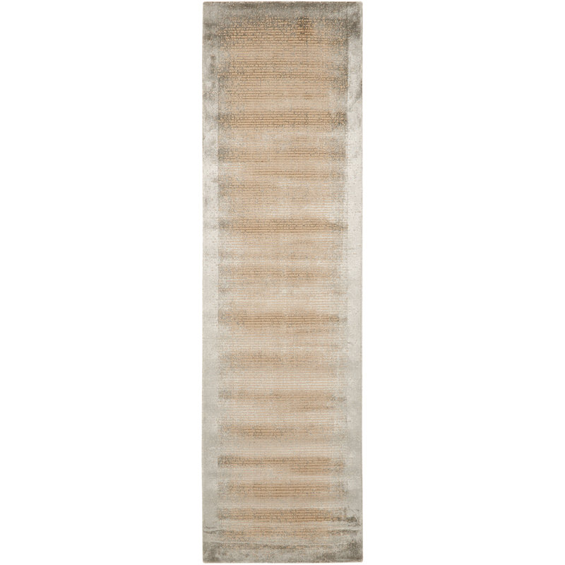 Maya Viscose Abstract Indoor Rug, Runner 2'3" x 8'