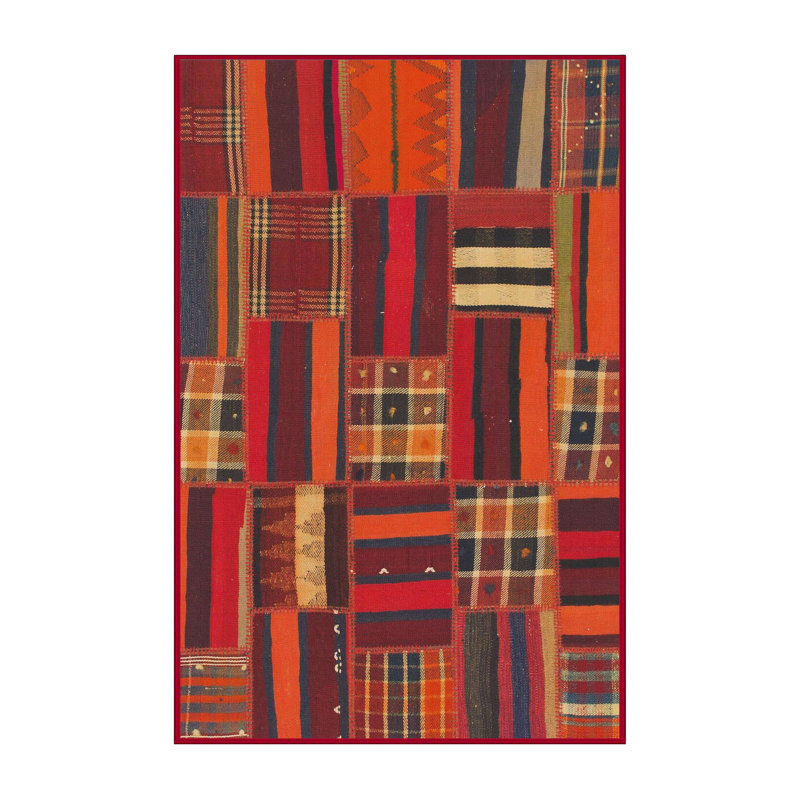 Abstract Indoor Rug, Rectangle 2' x 4'