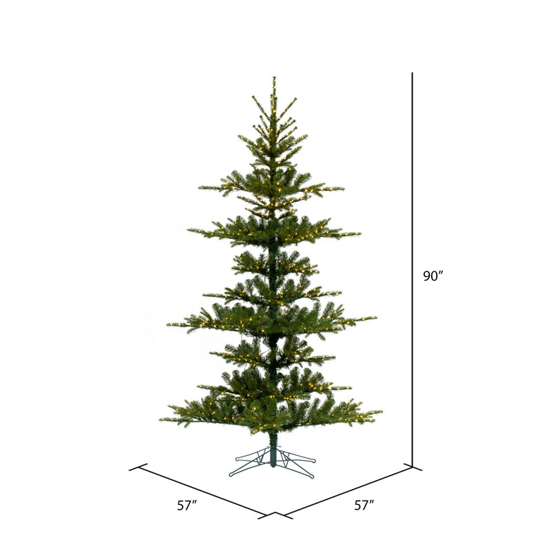 7.5' H Lighted Artificial Pine Christmas Tree