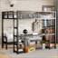 Grand lit superposé simple TG / lit mezzanine avec bureau et tablettes