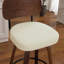 Chaises de bar pivotantes Pu, tabourets de bar rembourrés de style moderne Mid-Century avec pieds en bois-32313477