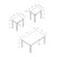 Ensemble de table basse et de table de bout transitionnelle 3 pièces avec plateaux spacieux et finition élégante-188489449