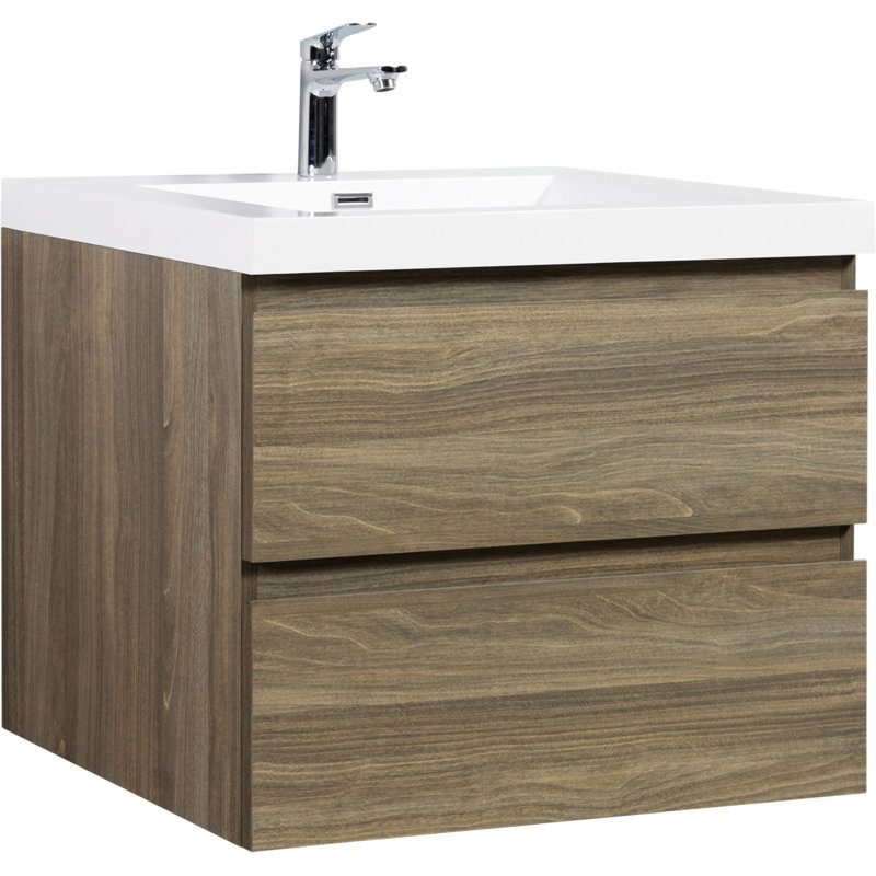 30" Floating Bathroom Vanity With Sink, Gris