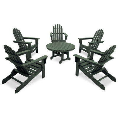 TREX Outdoors Cape Cod 6-Piece Folding Adirondack Conversation Set