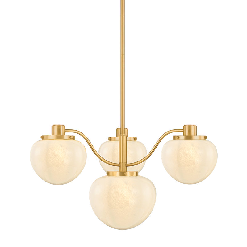 5-Light Chandelier, H 17 po x l 29,75 po x P 29,75 po, Quatre lumières