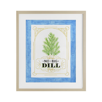 «No Big Dill Pun», reproduction sous verre, conception de Lara Beeston