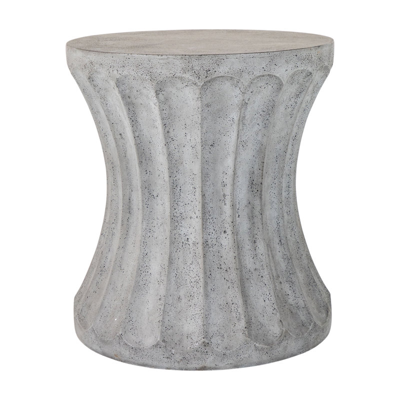 Gannet Cast Stone Side Table, Gray