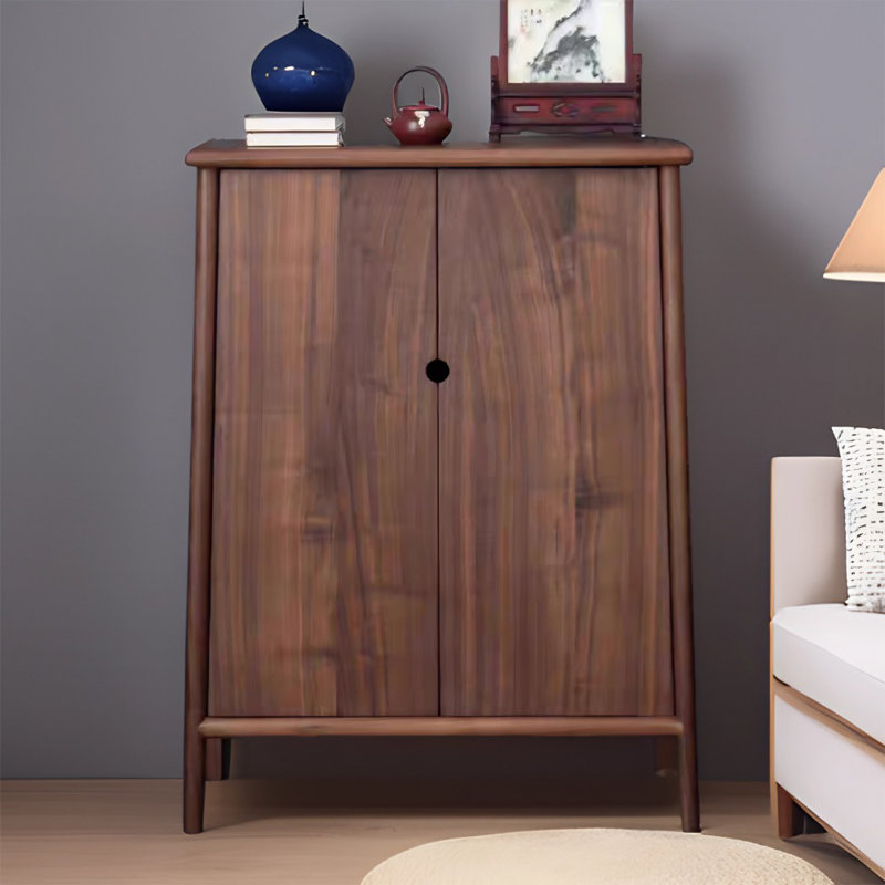 Nouvelle armoire d'appoint en bois de noyer noir de style chinois