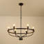 Lustre rustique en métal doré à 6 lumières Vinesh-1840963034
