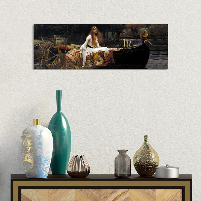The Lady Of Shalott by William Waterhouse - Wrapped Canvas Panoramic Print, 30.48 cm H x 91.44 cm W x 1.91 cm D