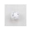 Feather Ball With Large Sequins Christmas Ornaments - 3.5" - White - Set Of 4