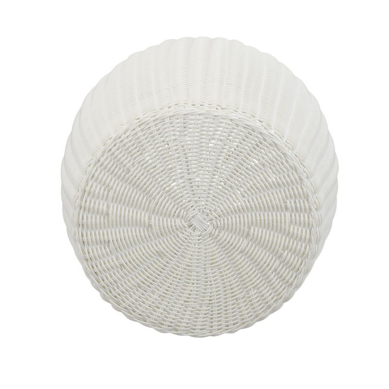 Baudette Resin Basket 1, White
