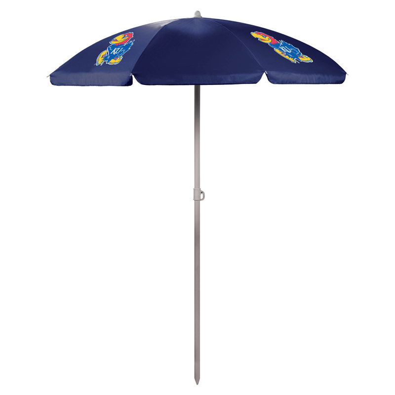 Parasol de plage 5,5 pi Ncaa, Kansas, Bleu marine