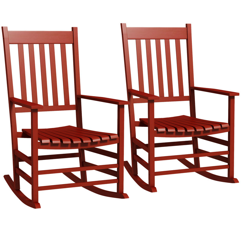 Ensemble de 2 chaises berçantes d'extérieur Outsunny (excluant la table)