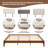 12 Inch Full Size Solid Dry Bamboo Wood Platform Bed Frame, With Wood Slat Support, No Box Spring Needed, Easy Assembly-912531554-912531555