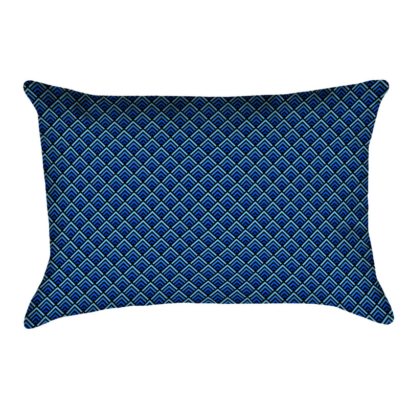 Coussin Katelyn Elizabeth, Faux lin, Bleu