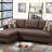Polyfiber Sectional Sofa Living Room Furniture Reversible Chaise Couch Pillows Tufted Back Modular Sectionals (Sectional)-77832606-77832603-77832605